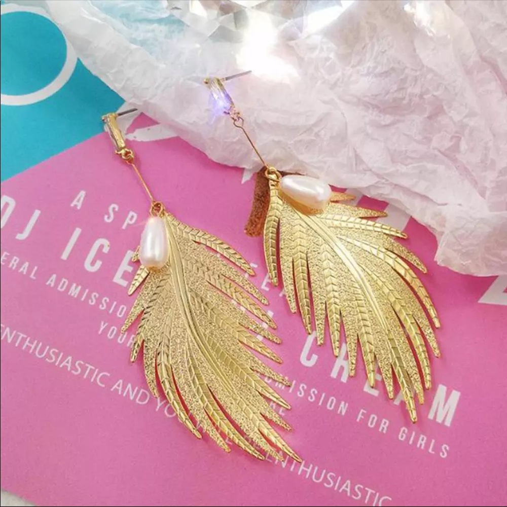 Long Gold Earrings